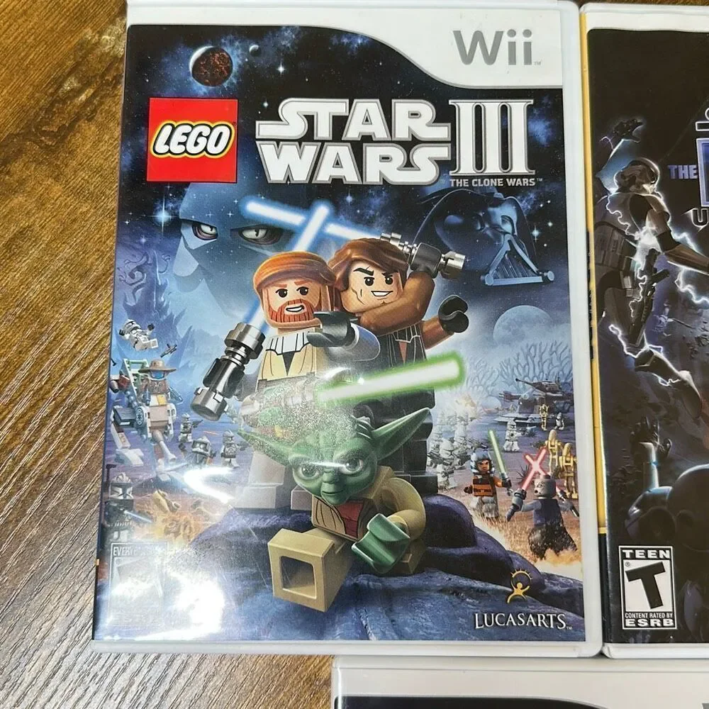 Wii Star Wars Video Game Lot 3 Games Angry Birds Star Wars 3 The Force Unleashed